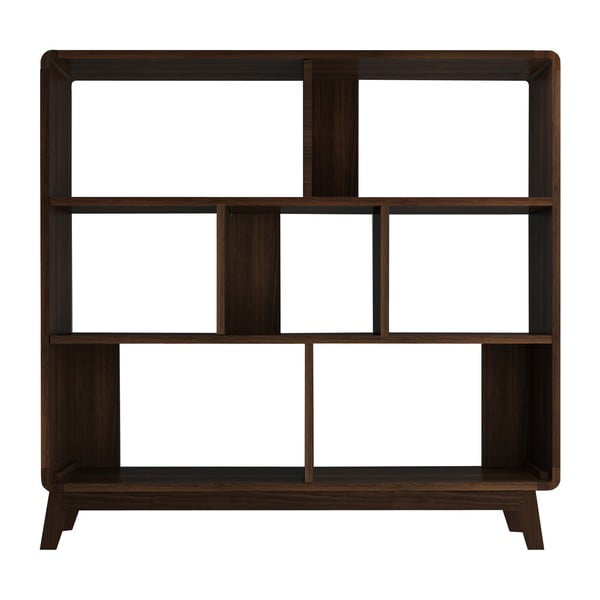 Polica za knjige u dekoru oraha 122x126 cm Cassie - Støraa-image-2