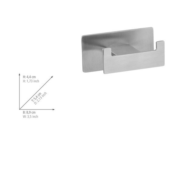 Kuka od nehrđajućeg čelika u mat srebrnoj boji s postavljanjem bez bušenja Genova – Wenko-image-4