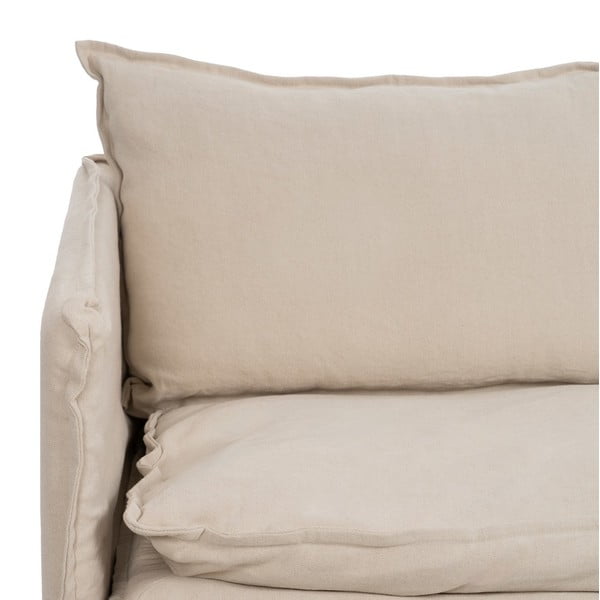 Krem lanena sofa 180 cm – Ixia-image-4
