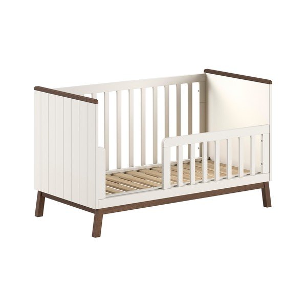 Bež dječji krevet od masivnog bora s uklonjivom stranicom/s podesivom visinom 70x140 cm Sezane – Vipack-image-2