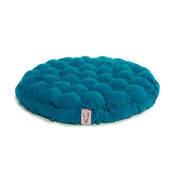 Tirkizni jastuk za sjedenje sa masažnim kuglicama Linda Vrňáková Bloom, ø 65 cm