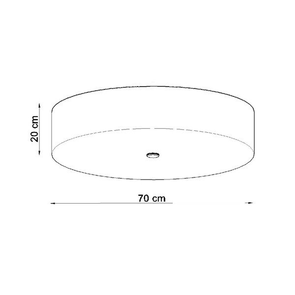 Crna stropna svjetiljka sa staklenim sjenilom ø 70 cm Herra - Sollux-image-4