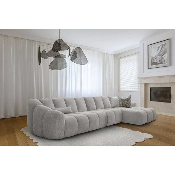 Svijetlo siva kutna garnitura (s desnim kutom/s ležaljkom) Shell – Miuform-image-1