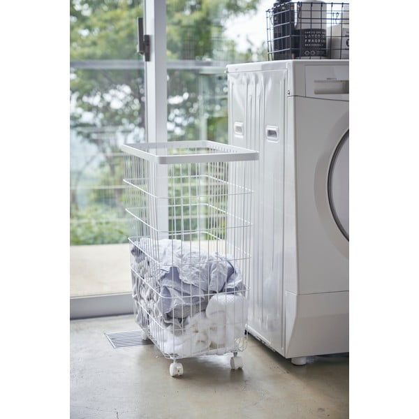 Bijela metalna košara za rublje 55 l Tower – YAMAZAKI-image-1