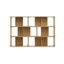 Modularni sustav polica 6 kom u dekoru hrasta u prirodnoj boji 168x114 cm Litto – Kave Home