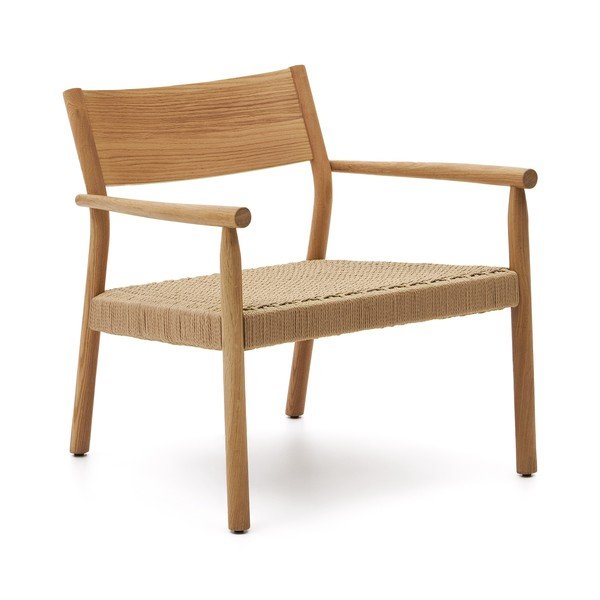 Pletena fotelja u svijetloj prirodnoj boji Yalia – Kave Home