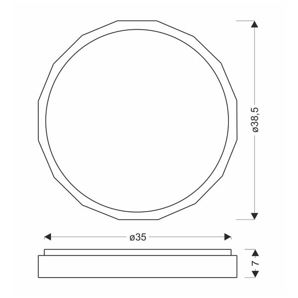 LED stropna svjetiljka u prirodnoj boji ø 38,5 cm Cadix – Candellux Lighting-image-1