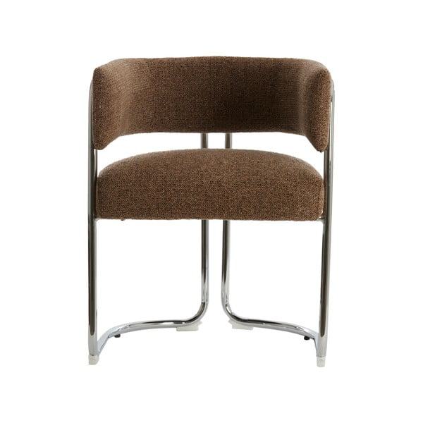 Smeđa metalna blagovaonska stolica s naslonima za ruke Adante – Light & Living-image-4