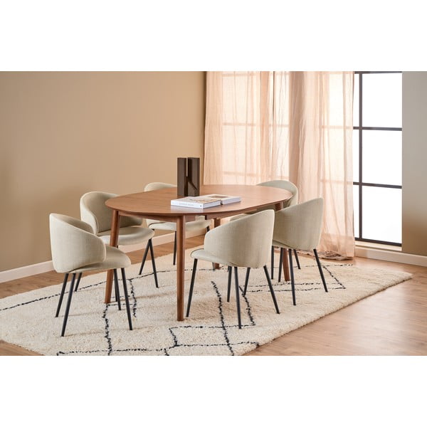 Okrugao proširiv blagovaonski stol s dodatnom pločom u dekoru oraha ø 115 cm Montreux – Actona-image-2