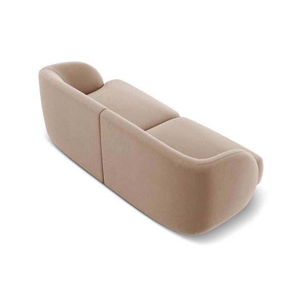 Bež baršunasta sofa 184 cm Miley  – Micadoni Home-image-3