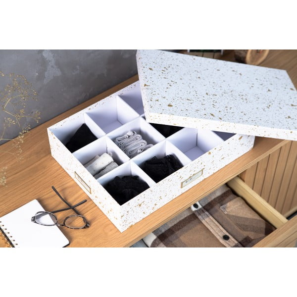 Kutija s pretincima u zlatno bijeloj boji Bigso Box of Sweden Jakob-image-1