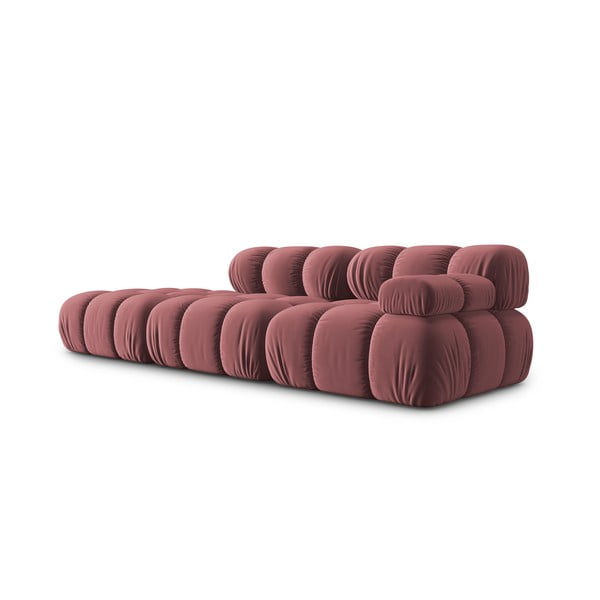 Ružičasta baršunasta sofa 282 cm Bellis – Micadoni Home-image-3