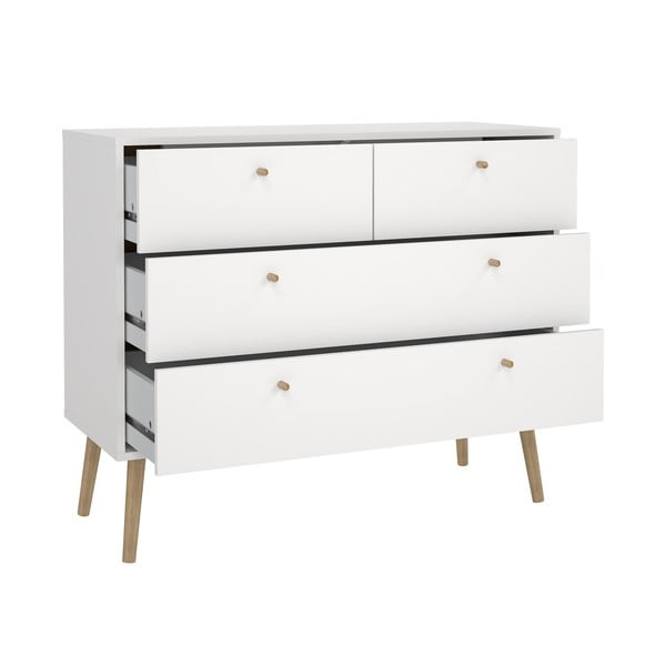 Bijela niska komoda 99x82 cm Bodo – Tvilum-image-4