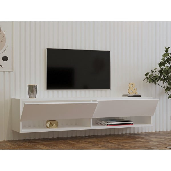 Bijela TV komoda 141x31x30 cm Arges – Kalune Design-image-3