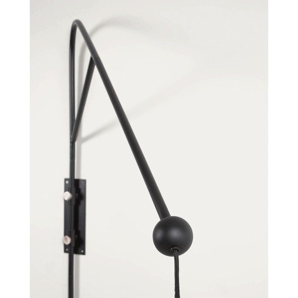 Crna zidna lampa ø 30 cm Eleazar – Kave Home-image-3