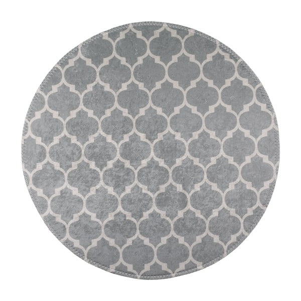Svijetlo sivi perivi okrugli tepih ø 80 cm – Vitaus