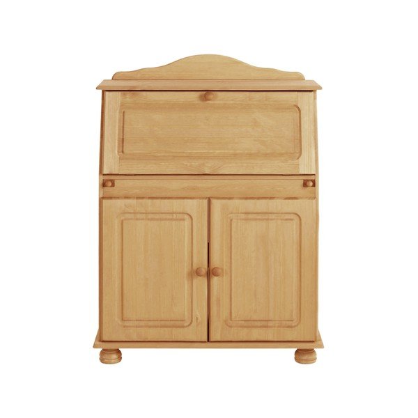Visoka komoda od masivnog bora s radnim stolom u prirodnoj boji 107x39 cm Mette – Støraa