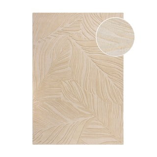 Bež vuneni tepih Flair Rugs Lino Leaf, 120 x 170 cm