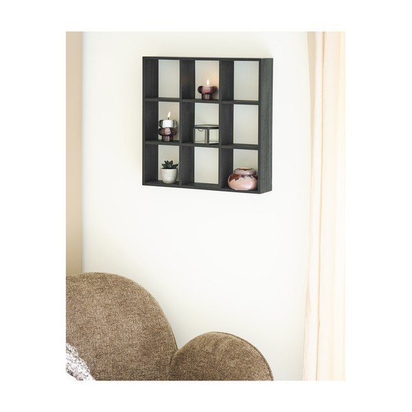 Crna polica s više razina od masivnog bora 46 cm Moss – House Nordic-image-1