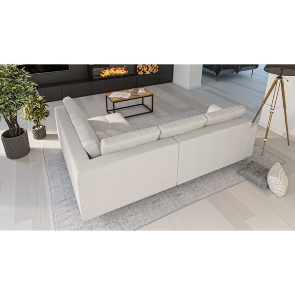 Krem kutna garnitura (desni kut) Ariella - Ropez-image-3