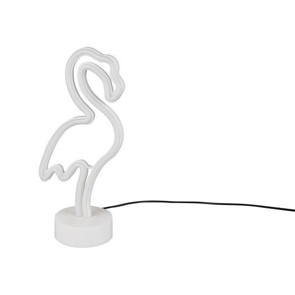 Bijela LED stolna lampa (visina 29 cm) Flamingo - Trio