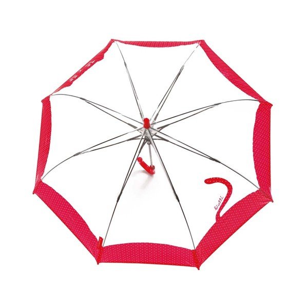 Dječji prozirni štapić kišobran s crvenim detaljima Birdcage Chat, ⌀ 74 cm-image-1