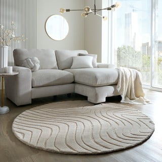 Krem ručno rađen vunen okrugao tepih ø 160 cm Mesmerise Natural – Flair Rugs