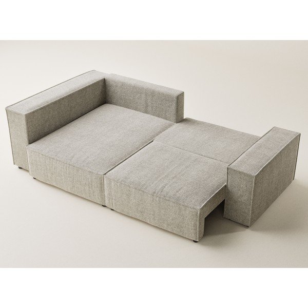 Bež sklopiva/s prostorom za odlaganje kutna garnitura od šenila (s lijevim kutom/u obliku slova L) Tonga – Maison de Rêve-image-3