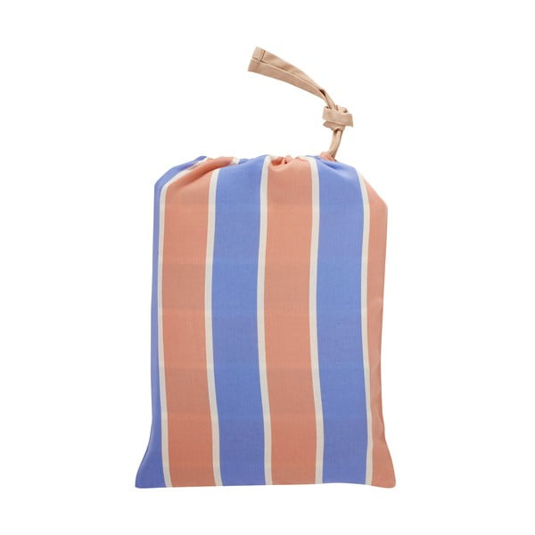 Plavo-narančasta pamučna satenska posteljina Hübsch Hilda, 140 x 200 cm-image-2