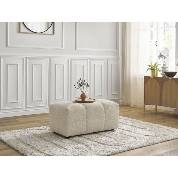 Bež tabure od bouclé tkanine Roxelane – Bobochic Paris-image-4