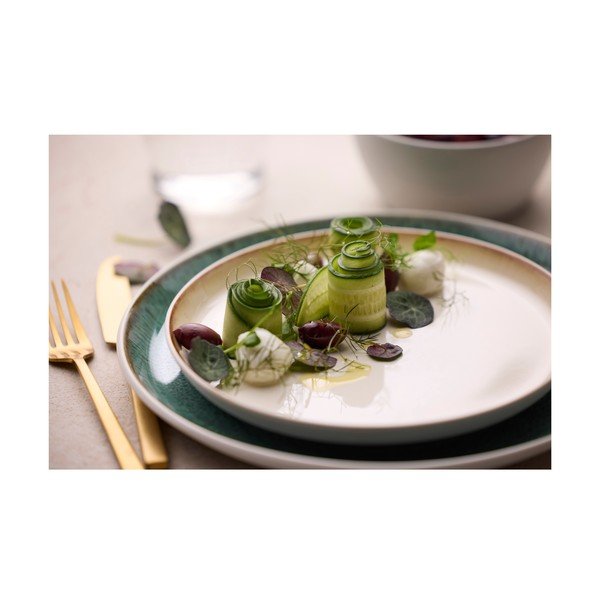 Bijeli/zeleni tanjur od kamenine ø 27 cm Gastro White/Green – Bitz-image-3