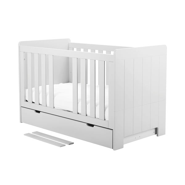 Bijeli varijabilni dječji krevetić Pinio Calmo, 140 x 70 cm-image-2