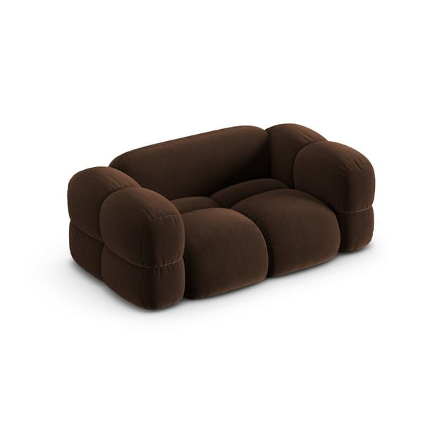 Tamno smeđa baršunasti sofa 180 cm Loretto – Cosmopolitan Design-image-3