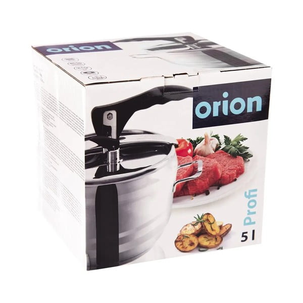 Ekspres lonac od nehrđajućeg čelika s poklopcem Orion Profi, 5 l-image-1