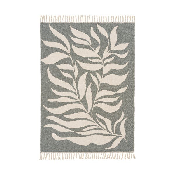 Zelena/bež pamučna deka 130x180 cm Loni – House Nordic