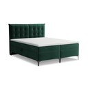 Tamno zeleni boxspring krevet s prostorom za odlaganje 180x200 cm Mikana – Makamii