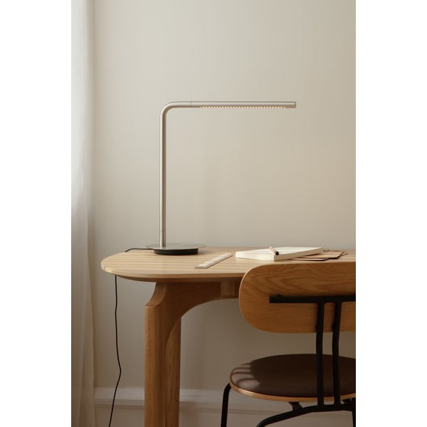 Metalna LED stolna lampa s mogućnosti zatamnjivanja u srebrnoj boji (visina 46 cm) Omni Table – UMAGE-image-2