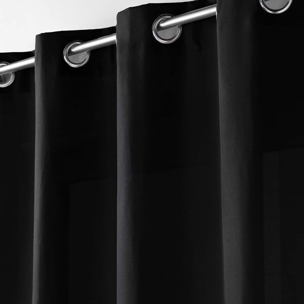 Crna zavjesa od mikrovlakana 140x280 cm Absolu – douceur d'intérieur-image-2
