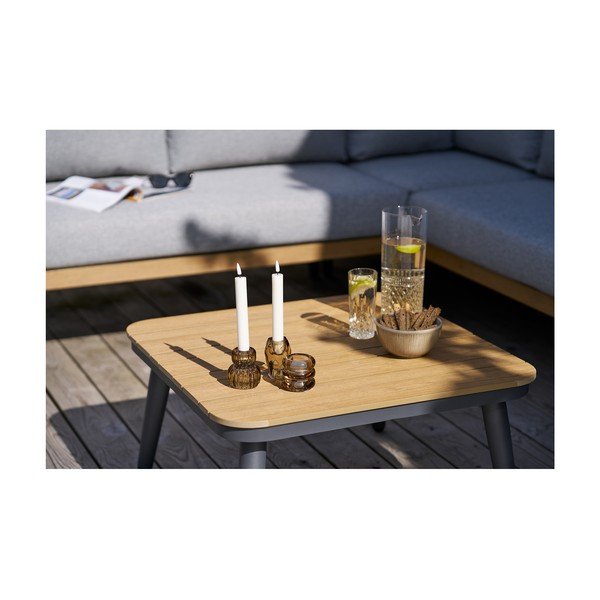 Siva podstavljena vrtna garnitura za 4 osobe Comillas – House Nordic-image-3