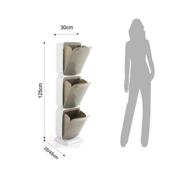 Reciklažna kanta za smeće s 3 odjeljka Tomasucci Riky, visina 125 cm-image-2