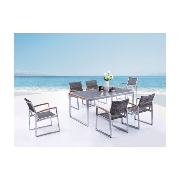 Siva vrtna fotelja Ava – Garden Pleasure-image-4