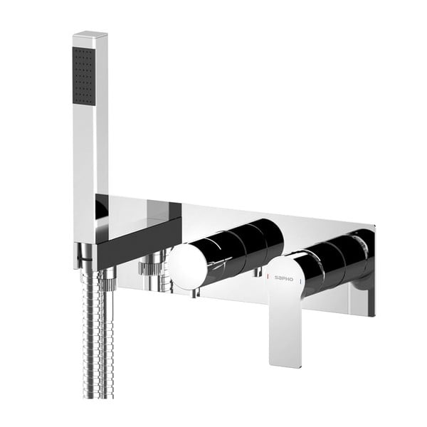 Ugrađena slavina za tuš u sjajno srebrnoj boji (s 3 izlaza) Pax – Sapho