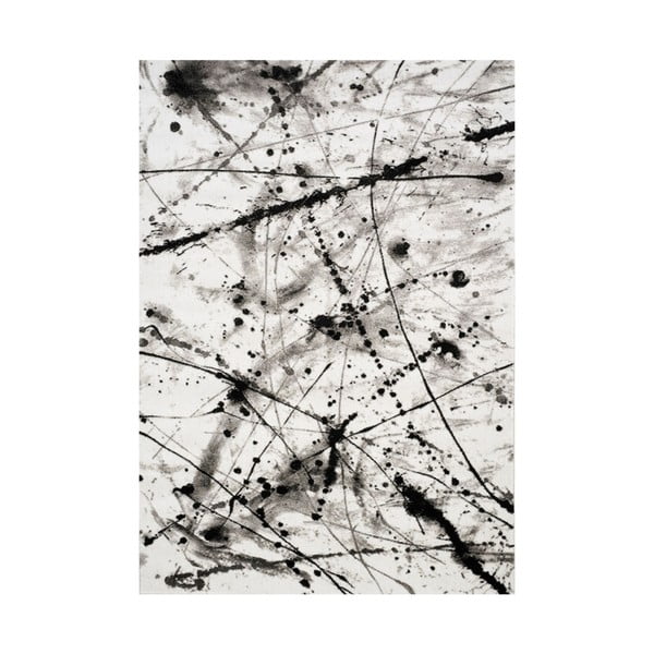 Crno bijeli tepih Webtappeti Manhattan Soho, 80 x 150 cm