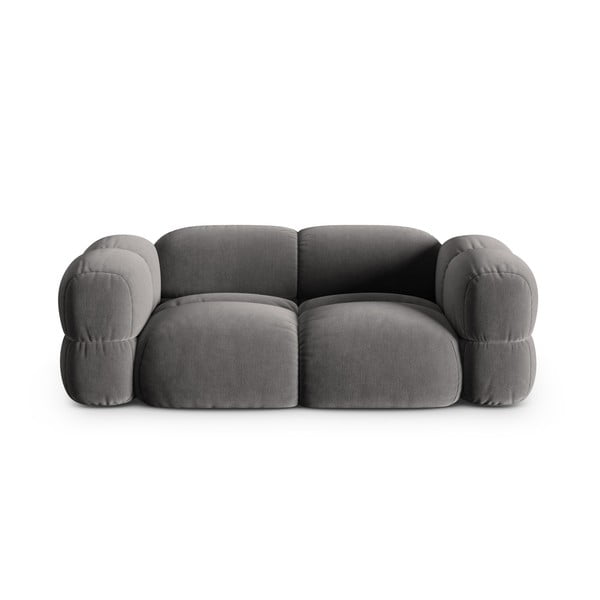 Siva baršunasti sofa 210 cm Loretto – Cosmopolitan Design