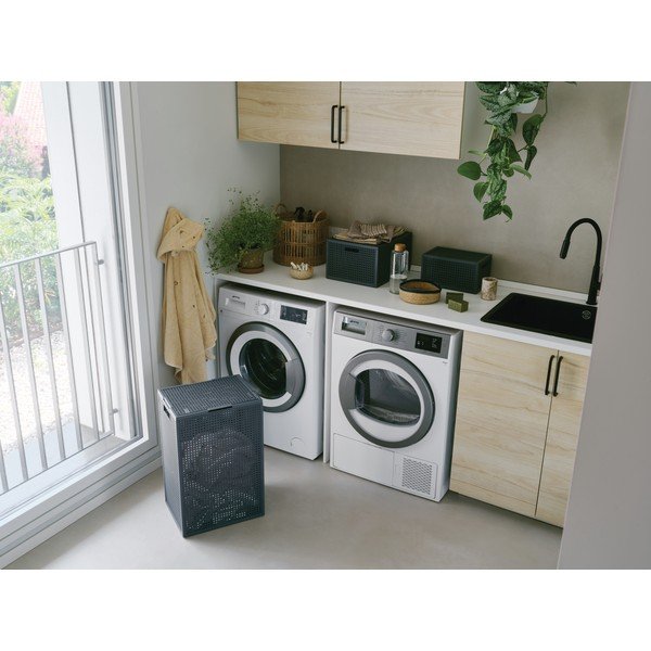 Tamno siva kutija za pohranu s poklopcem od reciklirane plastike 30x38x21 cm Kaya – Curver-image-2