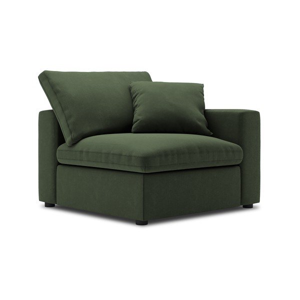 Tamnozeleni kutni dio modularne sofe od samta Windsor & Co Sofas Galaxy, desni kut-image-2
