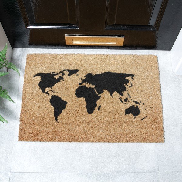Otirač od kokosovih vlakana 40x60 cm World Map – Artsy Doormats-image-2