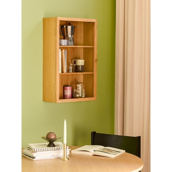 Viseća vitrina u dekoru hrasta u prirodnoj boji 50x80 cm Panorama – Hübsch-image-3