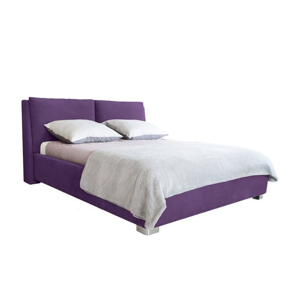 Ljubičasti bračni krevet Mazzini Beds Vicky, 180 x 200 cm