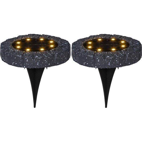 Set od 2 vanjska solarna LED svjetla Star Trading Lawnlight, ø 11 cm